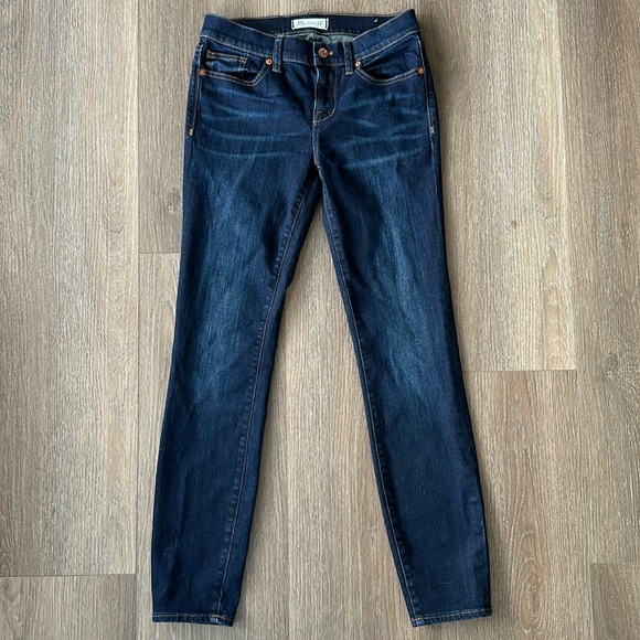 Women’s Lowrise Madewell Skinny Skinny Dark Wash Jean • size 26 - Picture 2 of 11